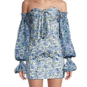 Lavish Alice Satin Poet Sleeve Dress